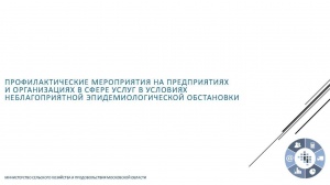Профилактические мероприятия на предприятиях и организациях в сфере услуг в условиях неблагоприятной эпидемиологической обстановки Профилактические мероприятия на предприятиях и организациях в сфере услуг в условиях неблагоприятной эпидемиологической обстановки