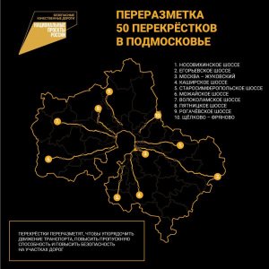 На 50 перекрёстках Подмосковья оптимизируют и повысят безопасность движения. На 50 перекрёстках Подмосковья оптимизируют и повысят безопасность движения.