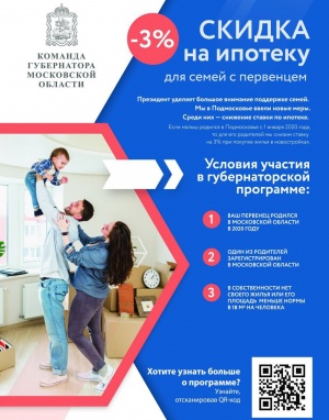 В Подмосковье стартовал прием заявок на «Семейную ипотеку» В Подмосковье стартовал прием заявок на «Семейную ипотеку»