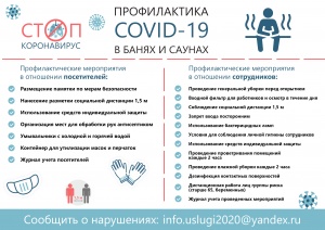 Специальные мероприятия для организации работы бань и саун Специальные мероприятия для организации работы бань и саун