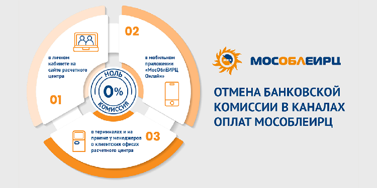 1 июля отменяется взимание банковской комиссии при приеме платежей во всех каналах оплат МосОблЕИРЦ: 1 июля отменяется взимание банковской комиссии при приеме платежей во всех каналах оплат МосОблЕИРЦ: